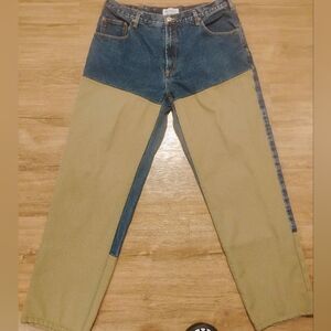 Vintage Columbia Tough Mother Double Knee Brush Denim Jeans , size 38 -34